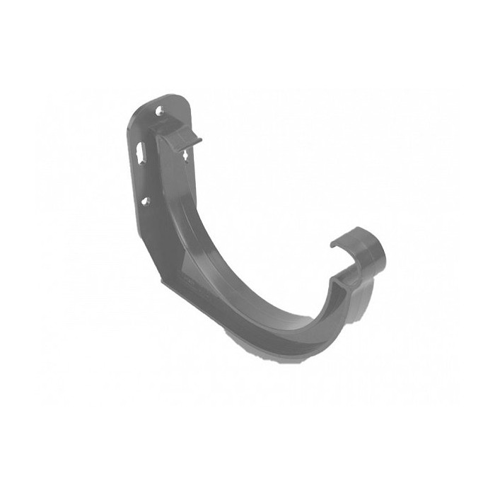 Кронштейн желоба к лобовой доске ПВХ, для водостока 124(110)/80 мм, цвет Графит, Galeco