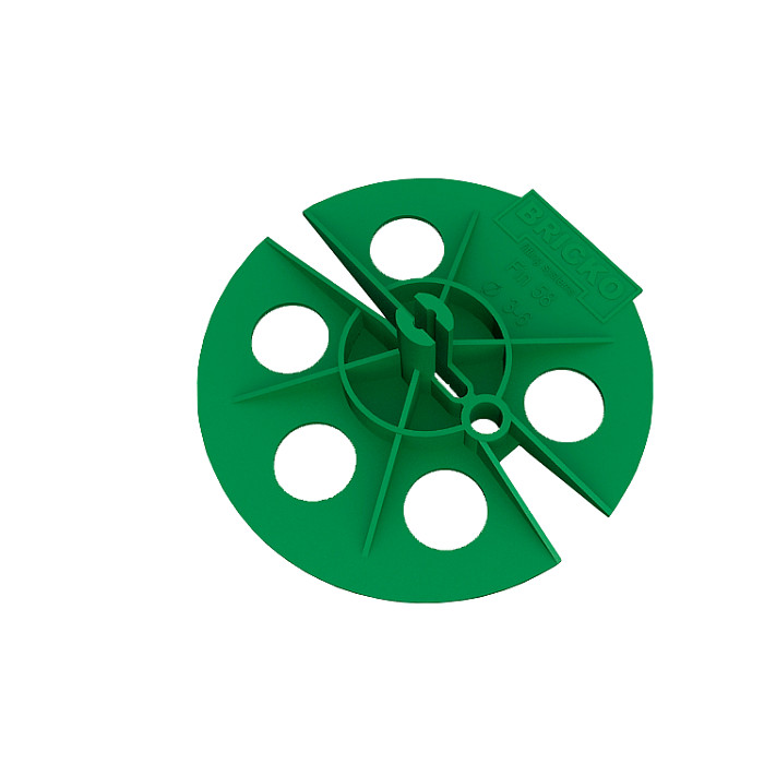 Фиксатор утеплителя, ПВХ D=58,3, зеленый/белый, Bricko