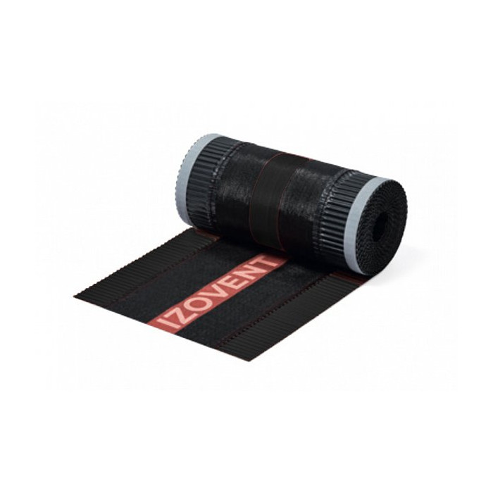 Аэроэлемент конька/хребта IZOVENT STANDARD (310мм x 5м), Черный, 4roof